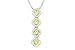 1 Carat Asscher Cut Yellow Sapphire 14K White Gold Pendant w/Chain