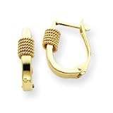 14k Polished Hinged Earrings