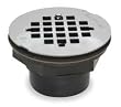 Industrial Grade 1RLV1 Shower Drain, Solvent Weld, ABS, SS Grid