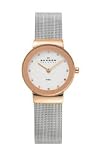 Skagen Glitzy Two-tone on Mesh White Dial Women's watch #358SRSC