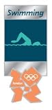 Summer Olympics London 2012 England Olympic Games Swimming Pictograph Pin