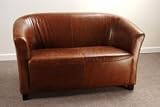 Antique Leather 2 Seater Sofa - Club