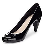 Mid Heel Patent Court Shoes