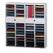 Safco Wood Adjustable-Compartment Literature Organizer, 20 Compartment/2 Drawers Oak