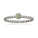 Sterling Silver Light Green Glass Stackable August title=