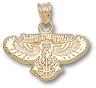 Atlanta Hawks Logo 5/8". 10K Charm/Pendant