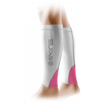 SKINS Unisex Essentials Compression MX Calf Tights, White/Pink, X-Small
