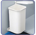 Hafele 4.75 gallon stainless steel side panel moun trash can