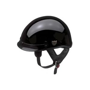 Classic Cruiser Half Helmet - Gloss Black, with a 