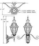 IMAGE OF Hanover Lantern B13250IRN Augusta Small 1 Light Outdoor Wall Light in Ironstone with Clear Bent Beveled Glass glass