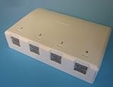 日本製線　cat5eモジュラーローゼットボックス 4ポート NSBOX4 ※5個入り