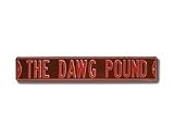 CLEVELAND BROWNS THE DAWG POUND Authentic METAL STREET SIGN (6 X 36)