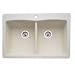 Blanco 440222 Diamond, Biscuit, Equal Double Bowl Silgranit Drop-in Kitchen Sink - 44...