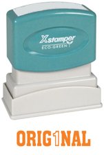 Xstamper One-Color Title Message Stamp, Original, Pre-Inked/Re-Inkable, Orange (1824)
