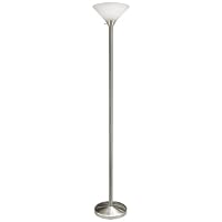 Grandrich Torchiere Floor Lamp Satin Steel