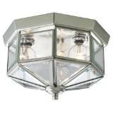 Progress Lighting P5788-10 Octagonal Close-To-Ceiling Fixture with Clear Bound Beveled Glass, Polished Brass