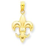 14k Small Fleur-De-Lis Pendant