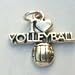 Sporting Goods : Sterling Silver Volleyball Charm