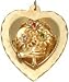 Heart with Flowers in Hand, 14K Gold Charm