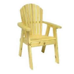 Outdoor Adirondack Dining Chair (Pine) from Folding Aluminum Furniture