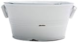 New England #14444036 8.75" White Tub Planter