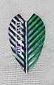 3 sets Vortex 353 from Accudart®, Silver/Green, X-flights - Smaller Size
