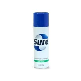 Sure antiperspirant and deodorant spray, unscented - 6 oz