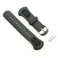 Suunto Wrist-Top Computer Watch Replacement Strap Kit (X6HR, X6, S6, and T6; Black Elastomer)