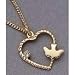 Roman Heart with Side Dove Pendant