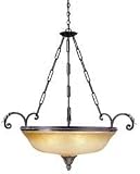Mystic Rhythm Collection Hanging Globe Light Fixture In Cracked Bronze With Silver Finish - 5 Bulbs