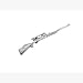 Pewter Pin Badge Shooting Sporting Rifle