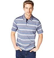 Blue Harbour Pure Cotton Varied Striped Polo Shirt