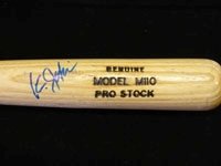 Johjima, Kenji Autographed/Hand Signed Pro Stick Bat