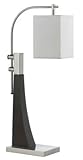 IMAGE OF Cal BO-2219TB One Light Down Bridge Desk Lamp, Brushed Steel/Wood Finish