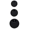Grommet, Wire Organizer for Work Surface, 3 Openings to 2-3/8" Diameter, Black MAS00202