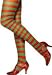 Fancy Dress Christmas Tights - Stripped Red and Green