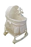 Kolcraft Cuddle 'n Care Rocking Bassinet with Light Vibes Mobile, Creampuff