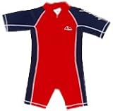 All-in-One Short Sleeve for Boys - Red/Nautical Navy