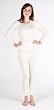 Womens Thermal Underwear Sets Long Sleeve Vest And Long Jane