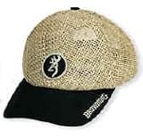 Straw Cap - Solid Brim, Black