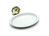Tienshan Cafeware Culinary Arts White Oval Serving Platter 14-in.