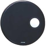 Aquarian Small Hole Black Regulator Drumhead, Black 22 Inches