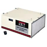 JET 708620B AFS-1000B 550 702 1044 CFM 3-Speed Air Filtration System with Remote and Electrostatic Pre-Filter
