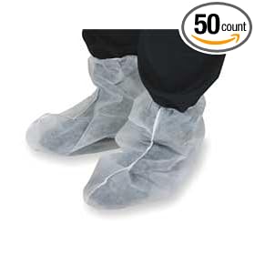 Condor 2RUZ3 High Disposable Shoe Cover, White, PK 50