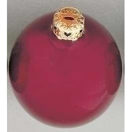 Click here to buy Set of 6 Bordeaux Pearl Glass Ball Christmas Ornaments 4 #27685 by Roman.