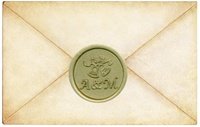 Self Adhesive Monogram Wax Seals- Wedding Bell with Initials