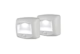 Mr. Beams MB532 Battery Operated Indoor/Outdoor Motion-Sensing LED Step Light, White,, 2-Pack
