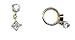 14 karat gold captive belly ring dangle