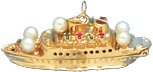 Ocean Liner, 14K Gold Charm