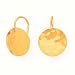 14k Gold Hammered Disk Earrings- 14mm